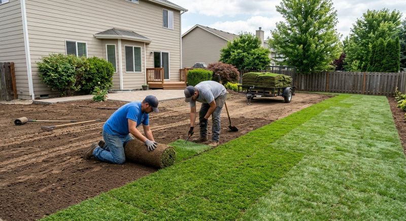 Yard Sod Installation in Rockwall, TX